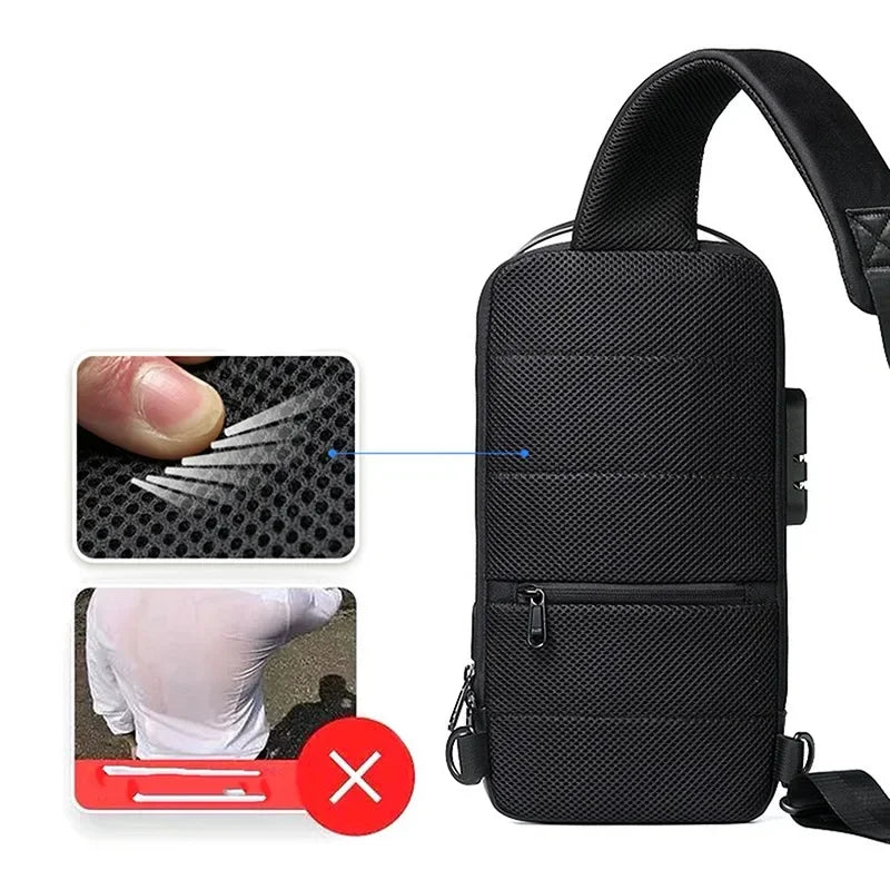 Smart Anti-Theft USB Chest Bag