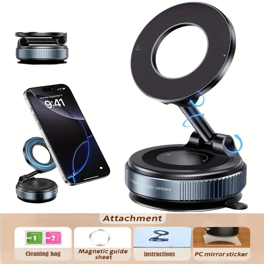 Magnetic Car Phone Holder with 360° Rotation
