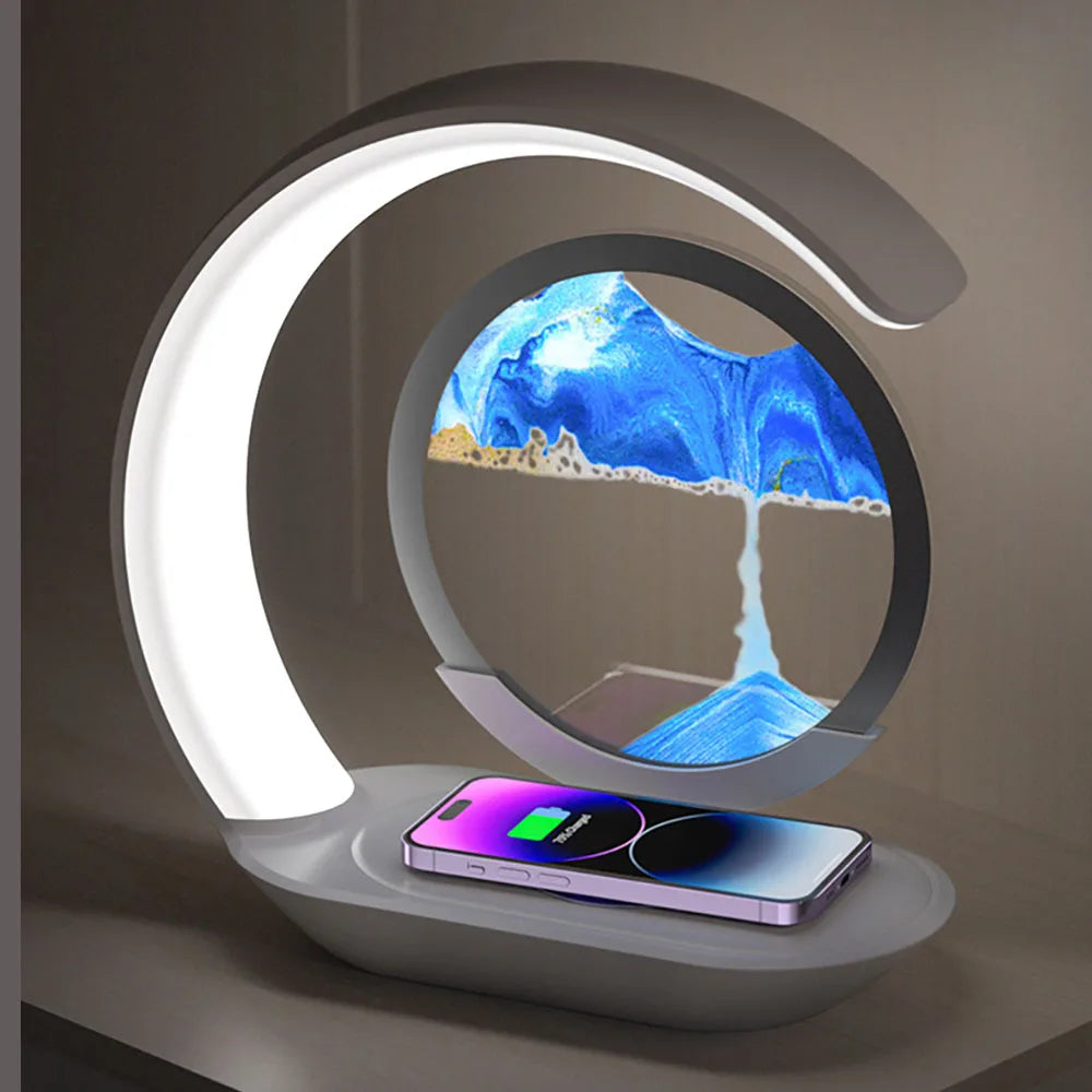 Wireless Charging Quicksand Lamp
