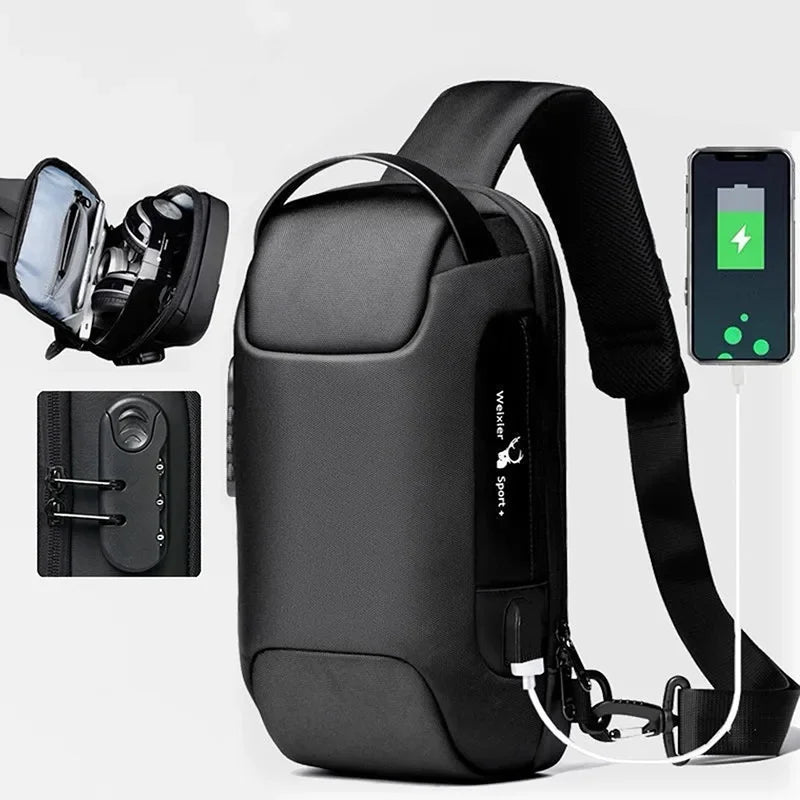 Smart Anti-Theft USB Chest Bag
